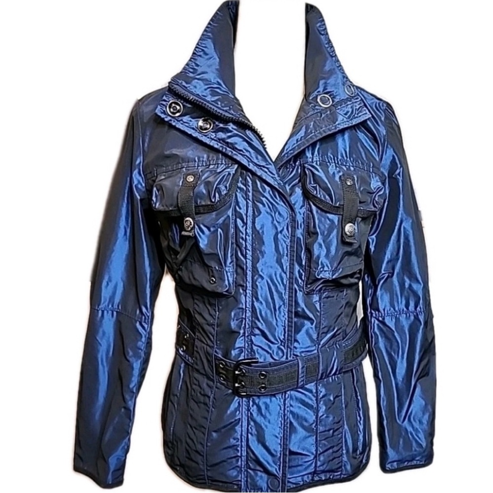 Worn once. Wellensteyn Ayala iridescent blue jacket